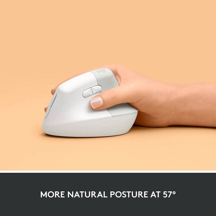 LOGITECH LIFT VERTICAL ERGONOMIC MOUSE WIRELESS PALEGREY
