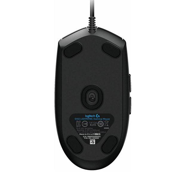 LOGITECH G102 Lightsync Wired Ambidextrous Gaming Mouse ( 910-005802 ) ( 8000DPI / 6 Macro Buttons ) ( Black )