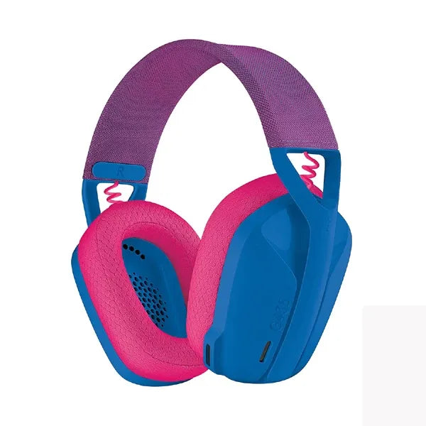 LOGITECH G435 Wireless + Bluetooth 7.1 Surround Gaming Headphone ( Blue-Rasberry ) ( PS4 / PS5 / Mac OS )