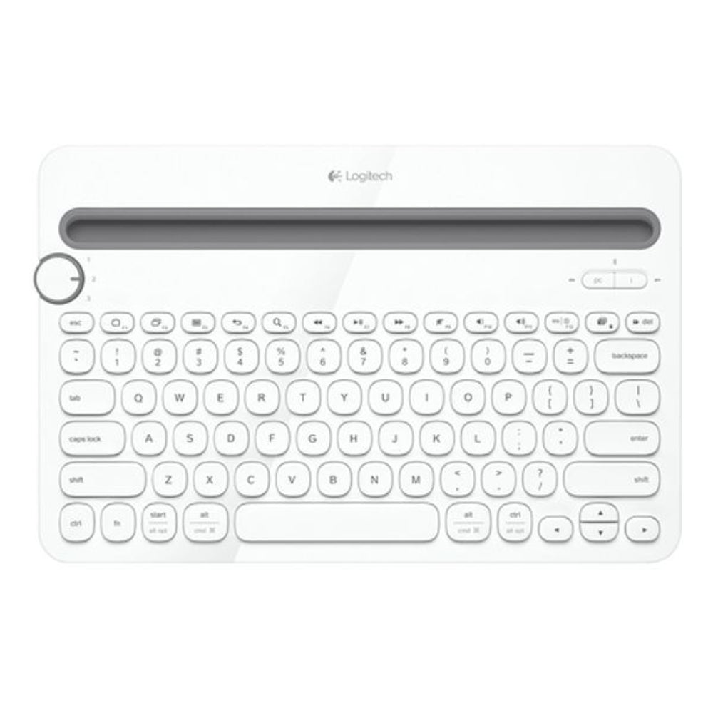 LOGITECH K480 65% Membrane Wireless + Bluetooth Keyboard ( White )