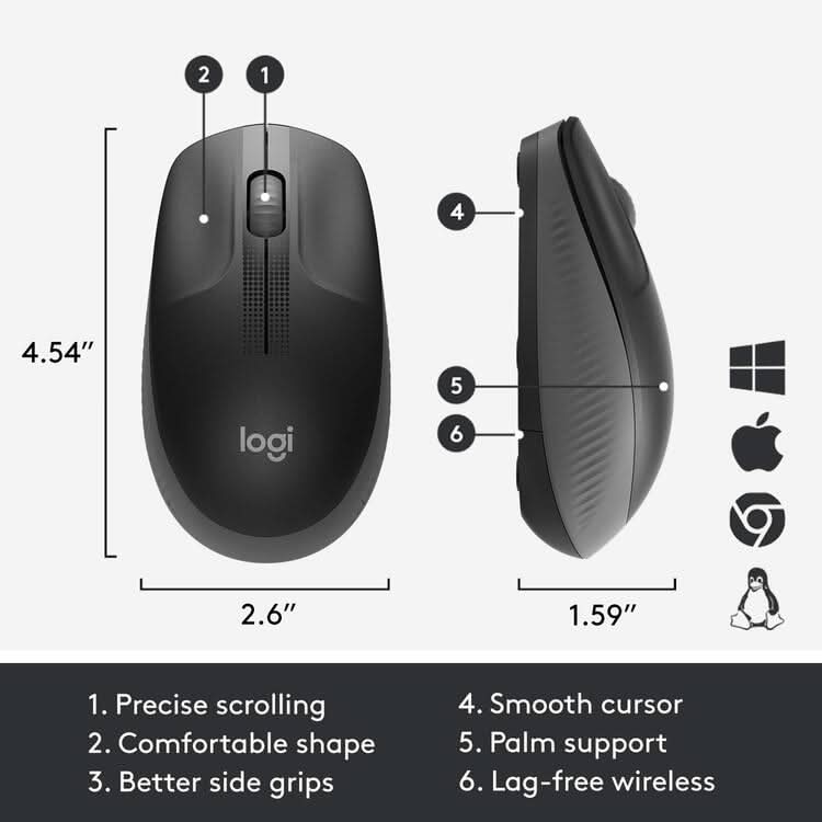 LOGITECH M190 WIRELESS MOUSE