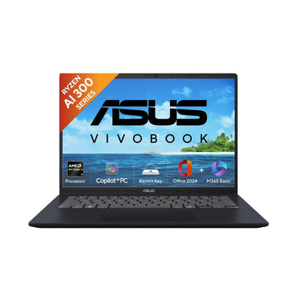 ASUS VIVOBOOK 14 M1407KA-LY112WS [AI R7-350/16GB/512GB SSD/WIN11 HOME+MS24/14.0"/INTEGRATED GRAPHICS/1 YEAR(S)/BLUE]