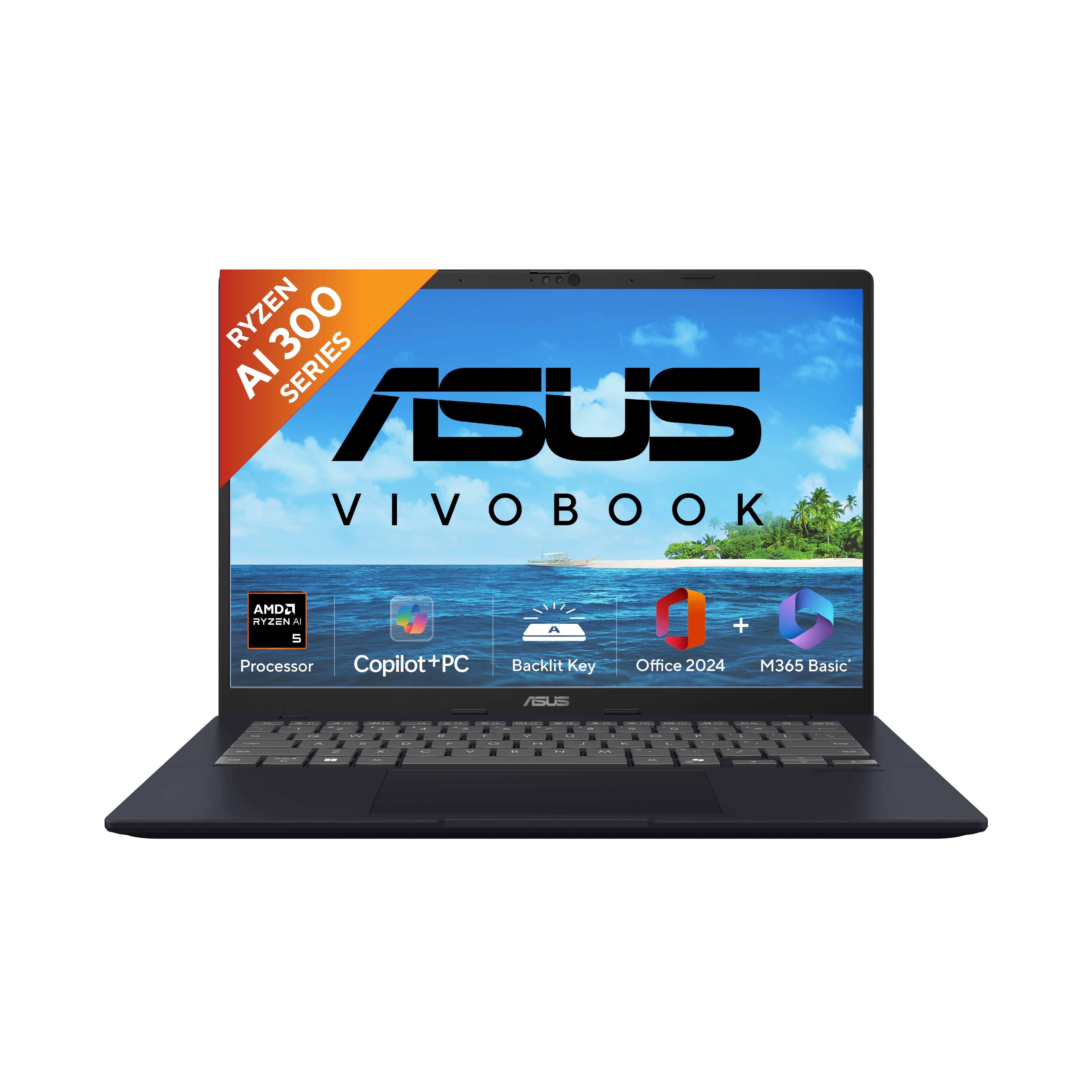 ASUS VIVOBOOK 14 M1407KA-LY132WS [AI R5-330/16GB/512GB SSD/WIN11 HOME+MS24/14.0"/INTEGRATED GRAPHICS/1 YEAR(S)/BLUE]