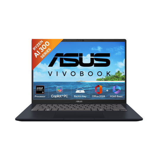 ASUS VIVOBOOK 14 M1407KA-LY132WS [AI R5-330/16GB/512GB SSD/WIN11 HOME+MS24/14.0"/INTEGRATED GRAPHICS/1 YEAR(S)/BLUE]