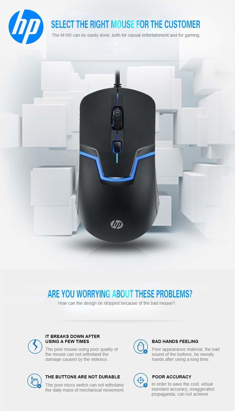 HP M100 USB WIRED GAMING MOUSE