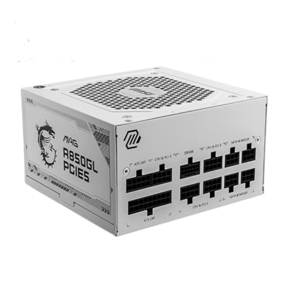 MSI MAG A850GL 850W 80+ Gold ATX 3.1 Fully Modular Power Supply ( White ) ( 850W )