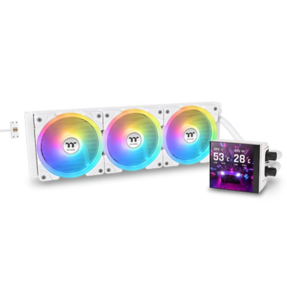THERMALTAKE Magfloe 360 Ultra ARGB 360mm CPU Liquid Cooler ( Snow White ) - Mehta Brothers Shop