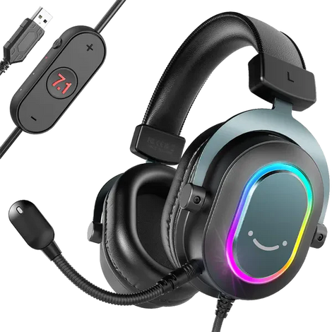 FIFINE H6 Wired 7.1 Surround Gaming Surround Gaming Headphone With Mic ( Black ) ( PC/PS4/PS5 )