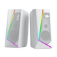 REDRAGON ANVIL GS520 - RGB 2.0 CHANNEL GAMING WIRED DESKTOP SPEAKERS (WHITE)
