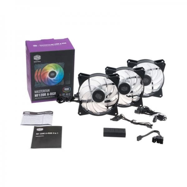 COOLER MASTER MasterFan MF120R ARGB Cabinet Fan (Black) (Triple Pack)
