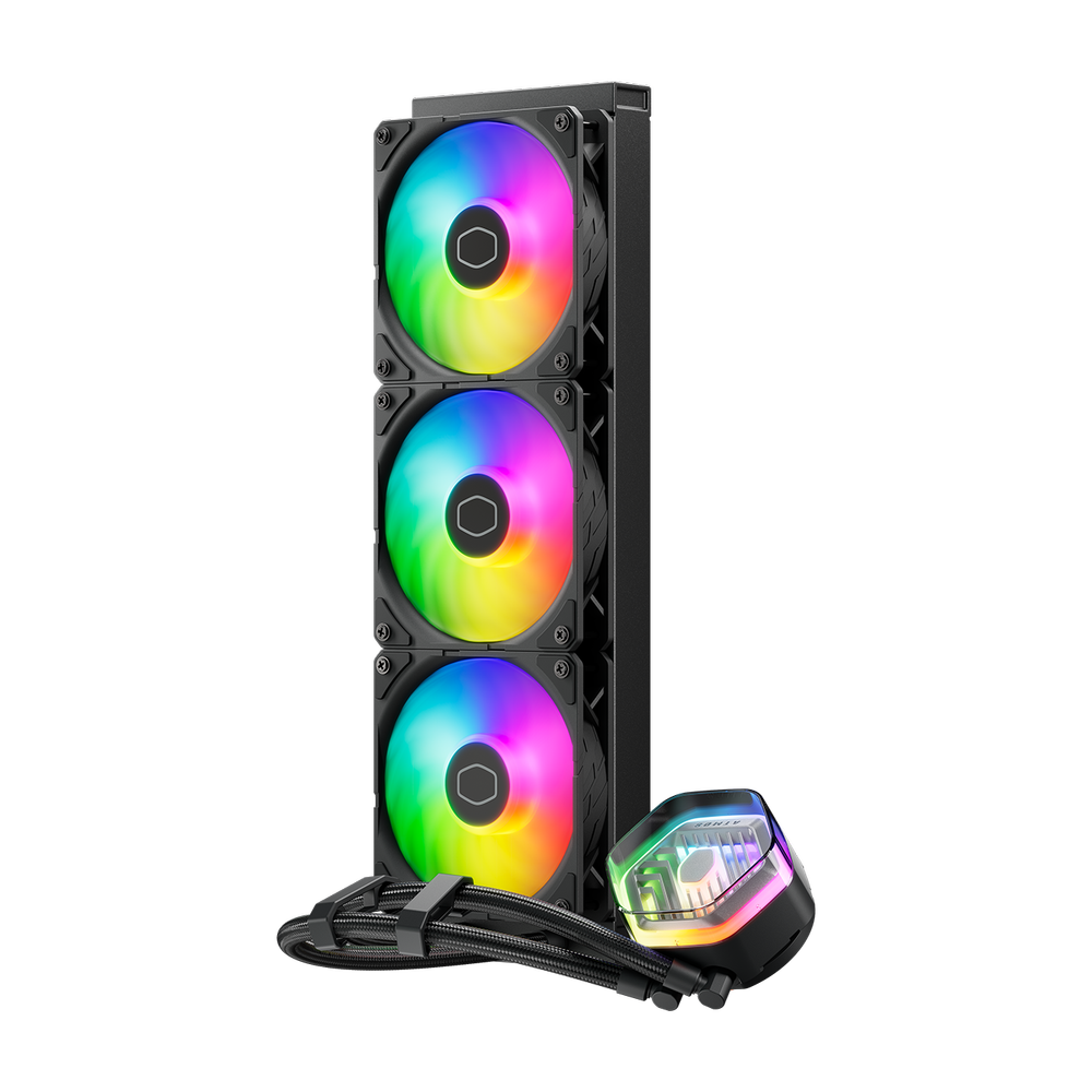 COOLER MASTER Master Liquid 360 Atmos ARGB 360mm CPU Liquid Cooler (Black)