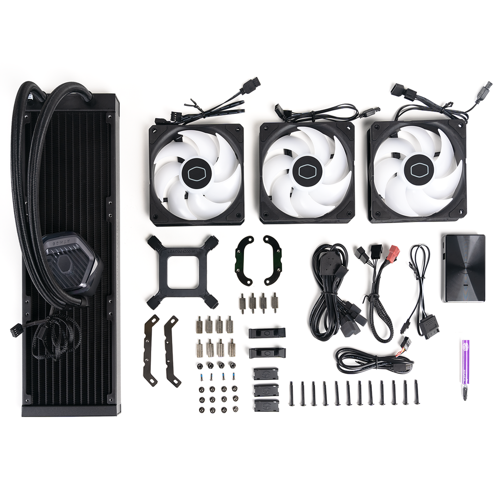 COOLER MASTER Master Liquid 360 Atmos ARGB 360mm CPU Liquid Cooler (Black)