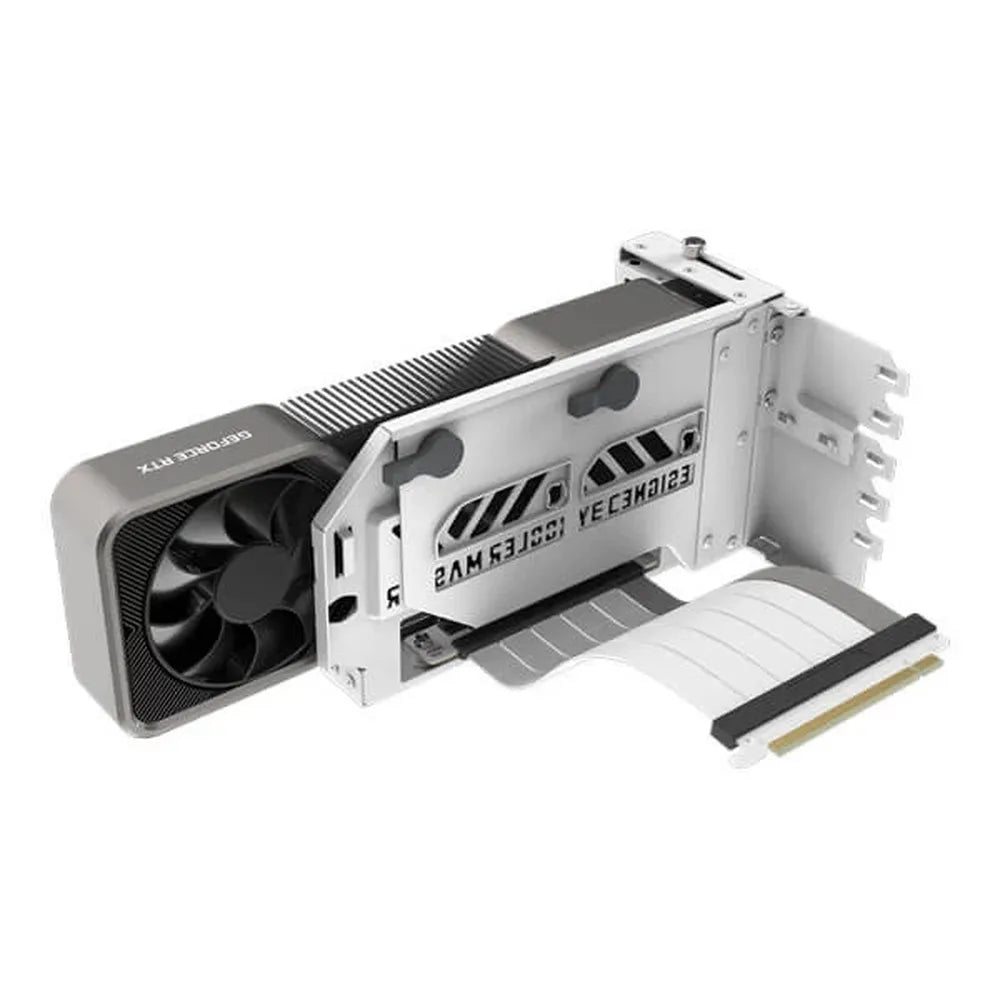 COOLER MASTER Vertical Graphics Card Holder Kit V3 - PCIe 4.0 Riser Cable For E-ATX Cabinet (White)