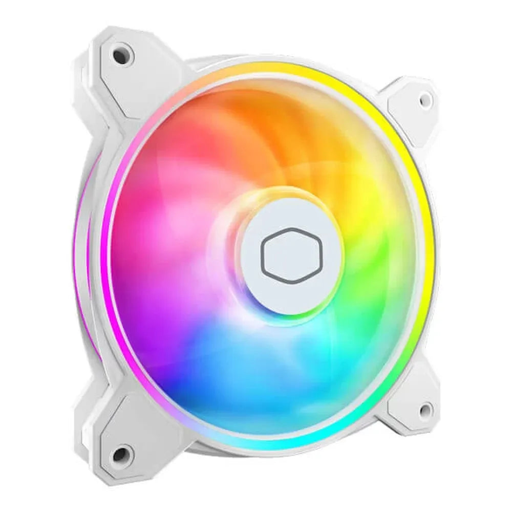 COOLER MASTER MasterFan MF120 Halo 2 ARGB White PWM Cabinet Fan ( Single Pack )
