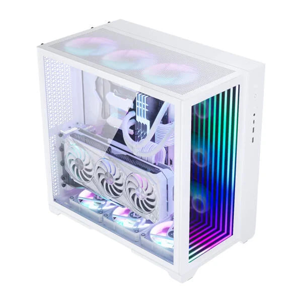 PHANTEKS MagniumGear Neo Qube 2 Infinity Mirror DRGB EATX Mid Tower Cabinet (White)