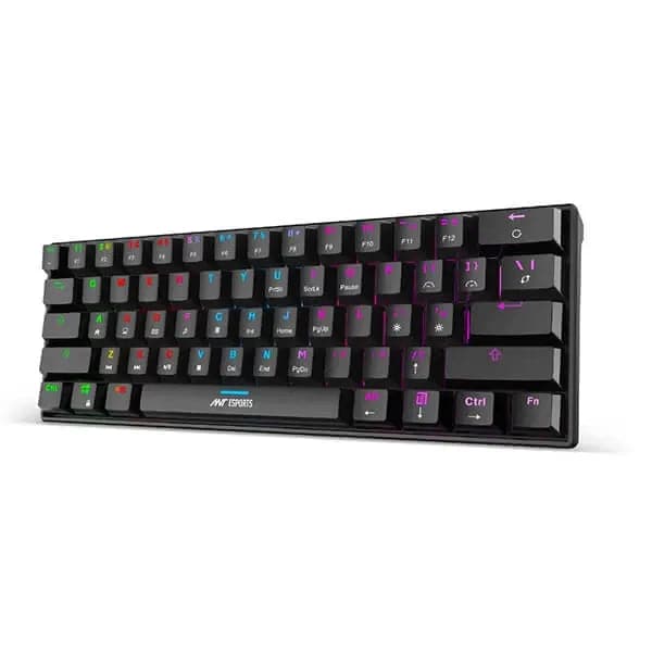 ANT ESPORTS MK1300 Mini 60% RGB Mechanical Wired Gaming Keyboard (Black) (Blue Switch) (Clicky Switch) (MK1300)