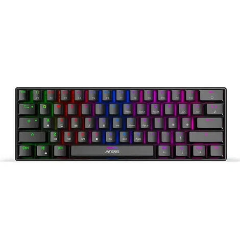 ANT ESPORTS MK1300 Mini 60% RGB Mechanical Wired Gaming Keyboard (Black) (Blue Switch) (Clicky Switch) (MK1300)