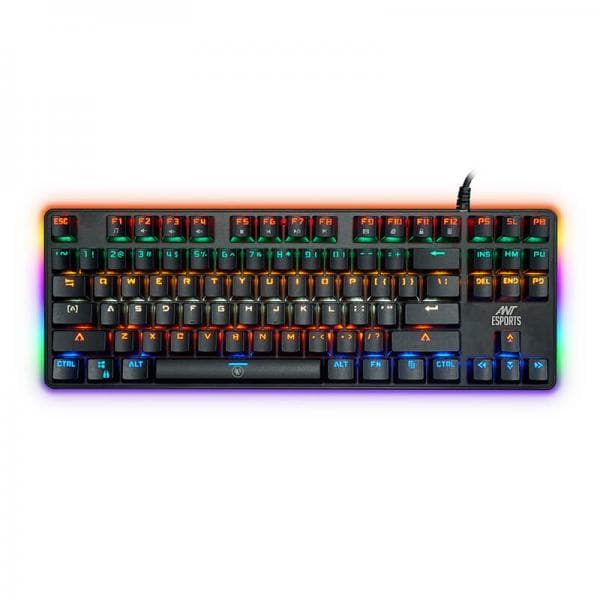 ANT ESPORTS MK1000 Tenkeyless Mechanical Wired Gaming Keyboard (Black) (Blue Switch) (Clicky Switch) (MK1000)
