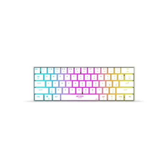 ANT ESPORTS MK1500 Mini 60% RGB Membrane Wireless Gaming Keyboard (White) (Membrane Keyboard) (MK1500)