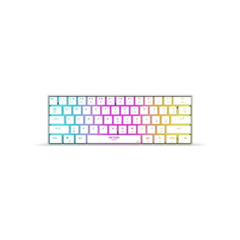 ANT ESPORTS MK1500 Mini 60% RGB Membrane Wireless Gaming Keyboard (White) (Membrane Keyboard) (MK1500)