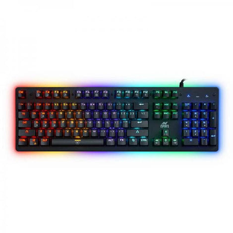 ANT ESPORTS MK3000 Full Size Mechanical Wired Gaming Keyboard (Black) (Blue Switch) (Clicky Switch) (MK3000)