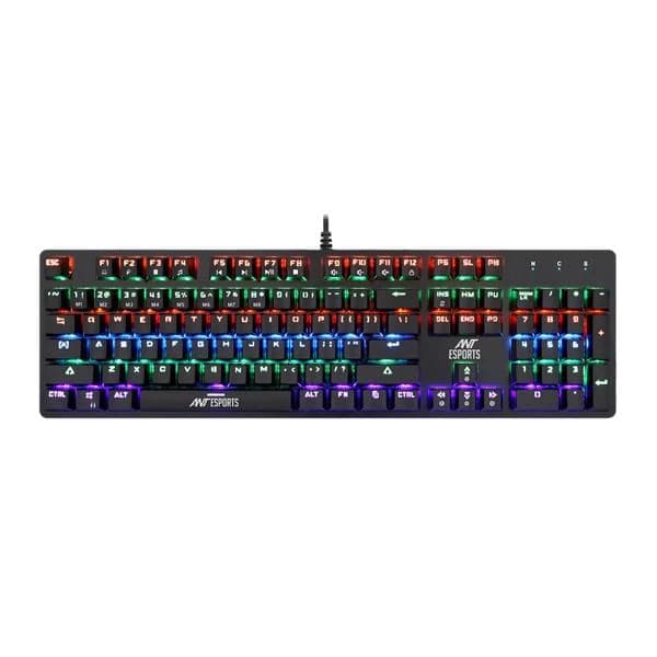 ANT ESPORTS MK3200 Full Size Mechanical Wired Gaming Keyboard (Black) (Blue Switch) (Clicky Switch) (MK3200)