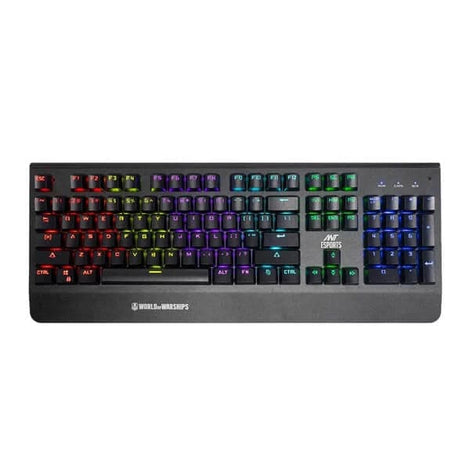 ANT ESPORTS MK3400 V2 W Pro World of warship Edition Full Size RGB Wired Mechanical Gaming Keyboard (Black) (Blue Switch) (Clicky Switch) (MK3400-V2-W- pro)