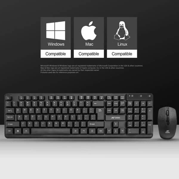 ANT ESPORTS MKWM2023 Full Size Wireless Gaming Keyboard (Black) (Membrane Keyboard) (MKWM2023)