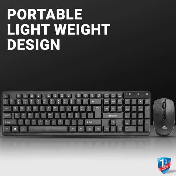 ANT ESPORTS MKWM2023 Full Size Wireless Gaming Keyboard (Black) (Membrane Keyboard) (MKWM2023)
