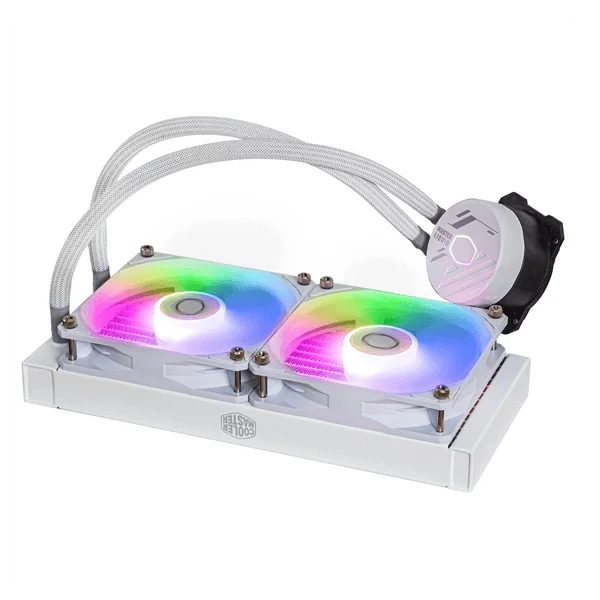 COOLER MASTER MasterLiquid ML240 Core ARGB CPU Liquid Cooler (White)