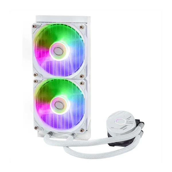 COOLER MASTER MasterLiquid 240L Core ARGB 240mm CPU Liquid Cooler (White)