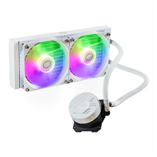 COOLER MASTER MasterLiquid 240L Core ARGB 240mm CPU Liquid Cooler (White)
