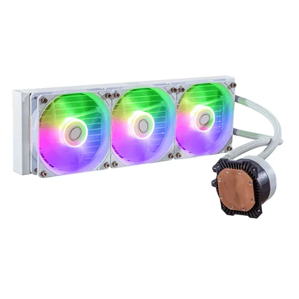 COOLER MASTER MasterLiquid 360L Core ARGB 360mm CPU Liquid Cooler (White) - Mehta Brothers Shop