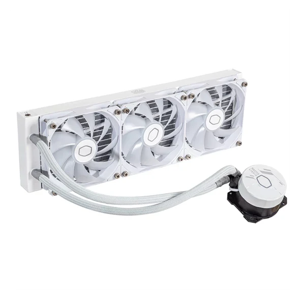COOLER MASTER MasterLiquid 360L Core ARGB 360mm CPU Liquid Cooler (White) - Mehta Brothers Shop