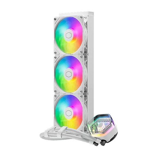 COOLER MASTER Master Liquid 360 Atmos ARGB 360mm CPU Liquid Cooler (White)