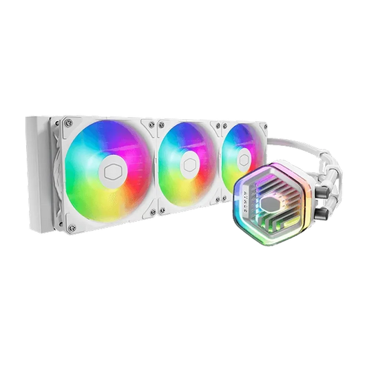 COOLER MASTER Master Liquid 360 Atmos ARGB 360mm CPU Liquid Cooler (White)
