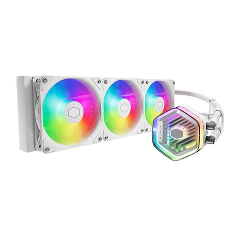 COOLER MASTER Master Liquid 360 Atmos ARGB 360mm CPU Liquid Cooler (White)