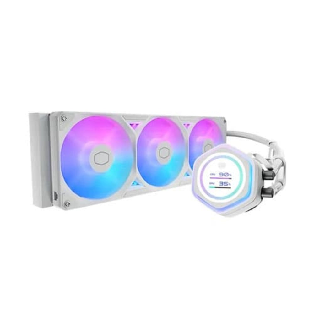 COOLER MASTER Master Liquid Atmos II 360mm ARGB CPU Liquid Cooler ( White ) ( With LCD Display ) [ Atmos 2 ]