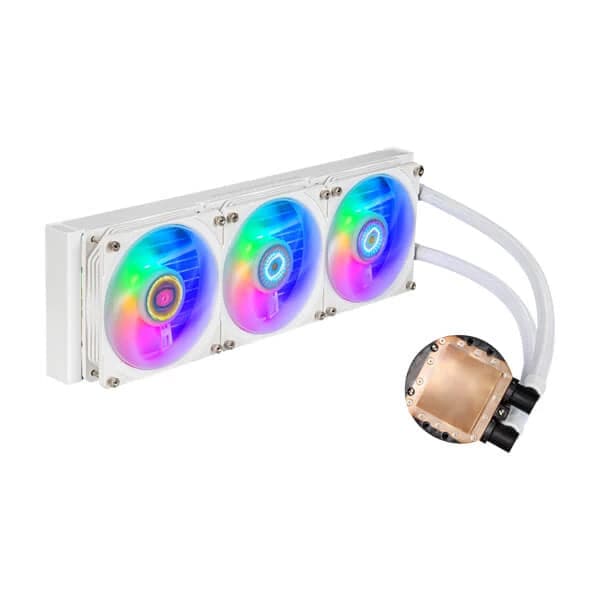 COOLER MASTER MasterLiquid PL360 Flux Edition ARGB 360mm CPU Liquid Cooler (White)