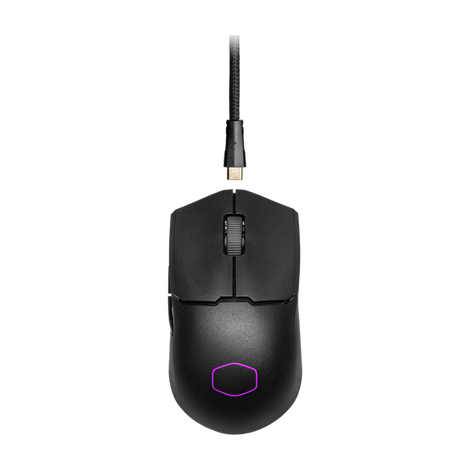 COOLER MASTER MM712 Wireless + Bluetooth Ambidextrous Gaming Mouse ( MM-712-WWOH1 ) ( 19000DPI / 6 Macro Buttons ) ( Black )