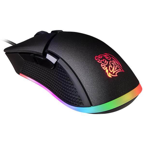 THERMALTAKE IRIS Optical RGB Wired Ergonomic Gaming Mouse (MO-NMS-WDOOBK-01) (50000DPI/6 Macro Button) (Black)