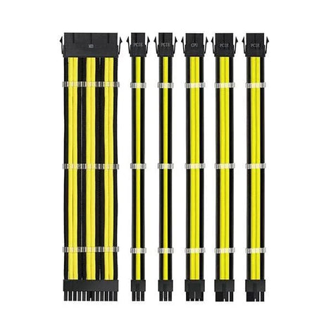 ANT ESPORTS MOD Cable Black & Yellow Cable set 3combs 30cm 16AWG