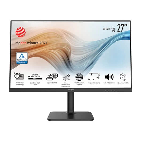 MSI Modern MD272QP 27 Inch QHD 75Hz IPS Panel 95% SRGB 4ms AMD Freesync IPS Business Monitor