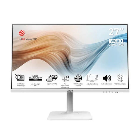 MSI Modern MD272QPW 27 Inch QHD 75Hz IPS Panel 95%SRGB 4ms AMD Freesync IPS Bussiness Monitor