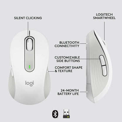 LOGITECH M650 WIRELESS MOUSE WHITE