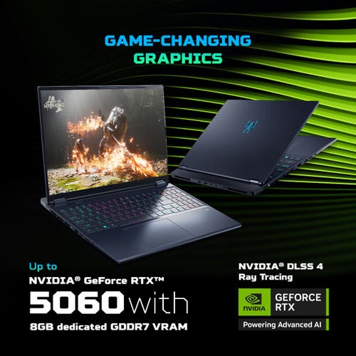 ACER PREDATOR HELIOS NEO 16S OLED AI NH.QX9SI.001 [ULTRA7-255HX/16GB/1TB SSD/WIN11 HOME/16.0"/8GB-RTX5060 GRAPHICS/1 YEAR(S)/BLACK]