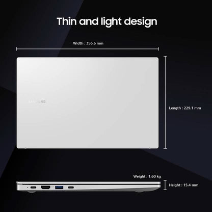 SAMSUNG GALAXY BOOK2 INTEL CORE I5 12TH GEN 1240P - (8 GB/512 GB SSD/WINDOWS 11 HOME/4 GB GRAPHICS) NP750XEE-XB1IN THIN AND LIGHT LAPTOP (15.6 INCH, SILVER, 1.6 KG, WITH MS OFFICE)
