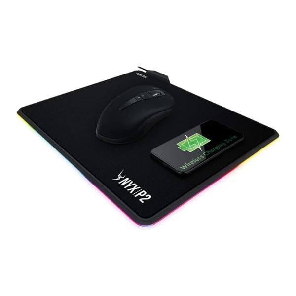 GAMDIAS NYX P2 RGB Wireless Charging Medium Black Mousepad