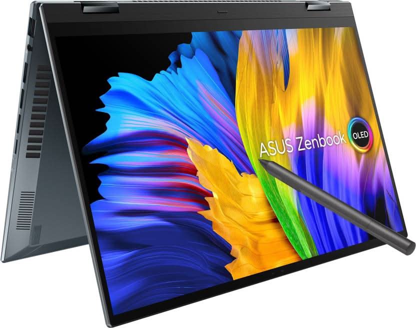 ASUS ZENBOOK 14 FLIP OLED INTEL H-SERIES INTEL CORE I5 12TH GEN 12500H - (16 GB/512 GB SSD/WINDOWS 11 HOME) UP5401ZA-KU541WS 2 IN 1 LAPTOP (14 INCH, PINE GREY, 1.40 KG, WITH MS OFFICE)
