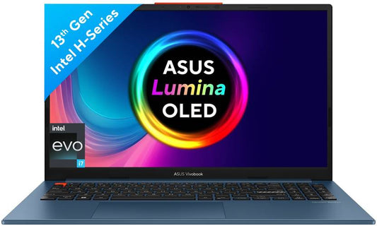 ASUS VIVOBOOK S 15 OLED INTEL EVO H-SERIES INTEL CORE I7 13TH GEN 13700H - (16 GB/512 GB SSD/WINDOWS 11 HOME) S5504VA-MA741WS THIN AND LIGHT LAPTOP (15.6 INCH, SOLAR BLUE, 1.70 KG, WITH MS OFFICE)
